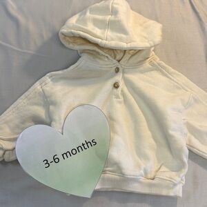 Zara - 3-6M Cozy Cream Kids Hoodie